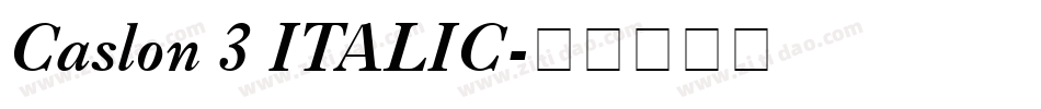 Caslon 3 ITALIC字体转换